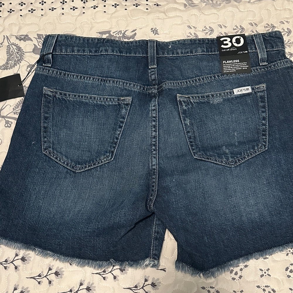 Joe's Jeans Blue Jean Shorts With Raw Hem. - Picture 2 of 5